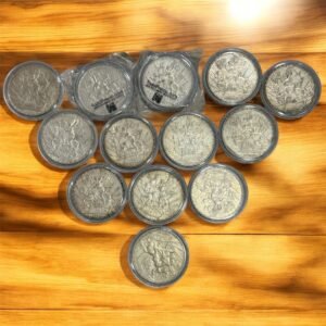 Lote 13 Monedas $1 Peso Caballito 1910 Plata México Originales