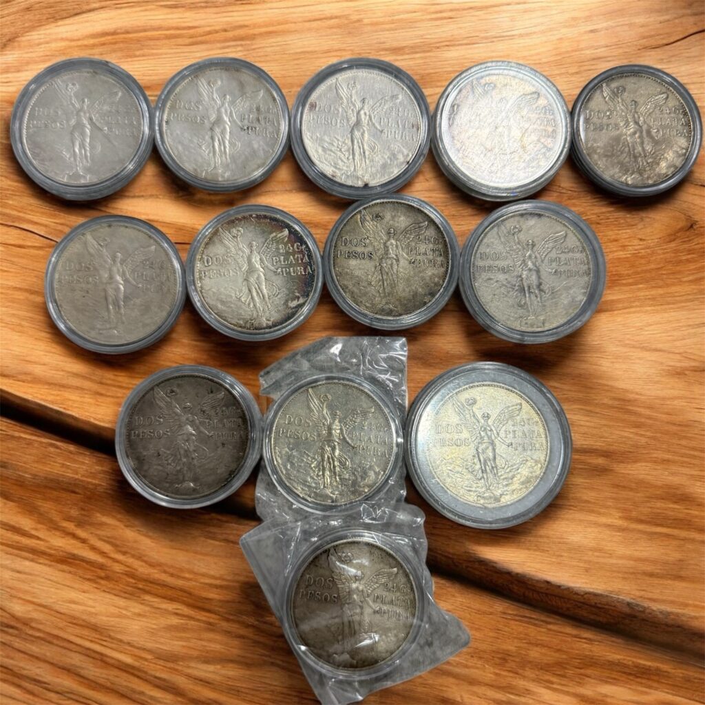 Inicio TodoPrecio.com 37 Lote 13 Monedas de $2 Pesos Victoria Ángel 1921 Centenario de Plata México Auténticas