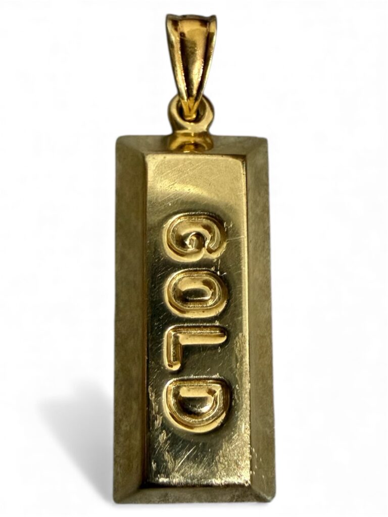 Inicio TodoPrecio.com 33 Dije de Oro 14K Lingote GOLD | 2.5cm x 1.1 cm