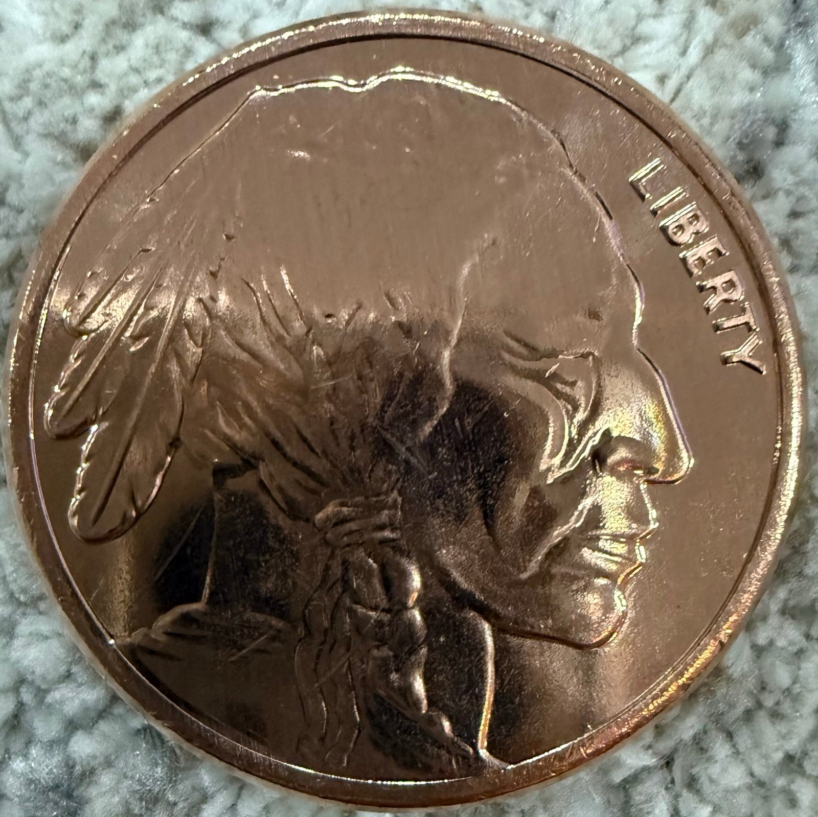 1 Oz. Cobre .999 Apache Americano Búfalo Nickel 1 1 Oz. Cobre .999 Apache Americano Búfalo Nickel