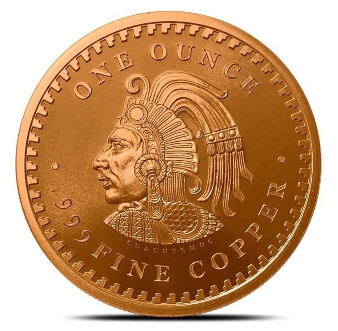 1 Oz Cobre .999 Cuautemoc - Calendario Azteca México 1 1 Oz Cobre .999 Cuautemoc - Calendario Azteca México