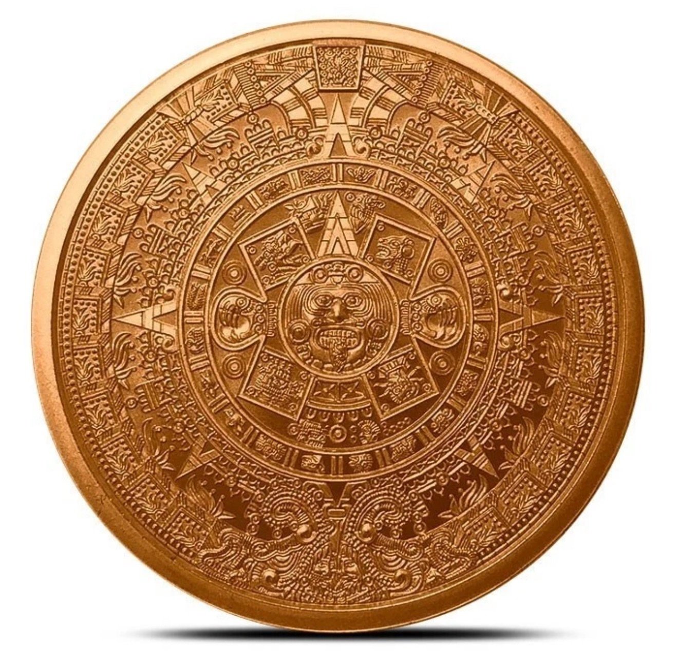 1 Oz Cobre .999 Cuautemoc - Calendario Azteca México 2 1 Oz Cobre .999 Cuautemoc - Calendario Azteca México - Image 2