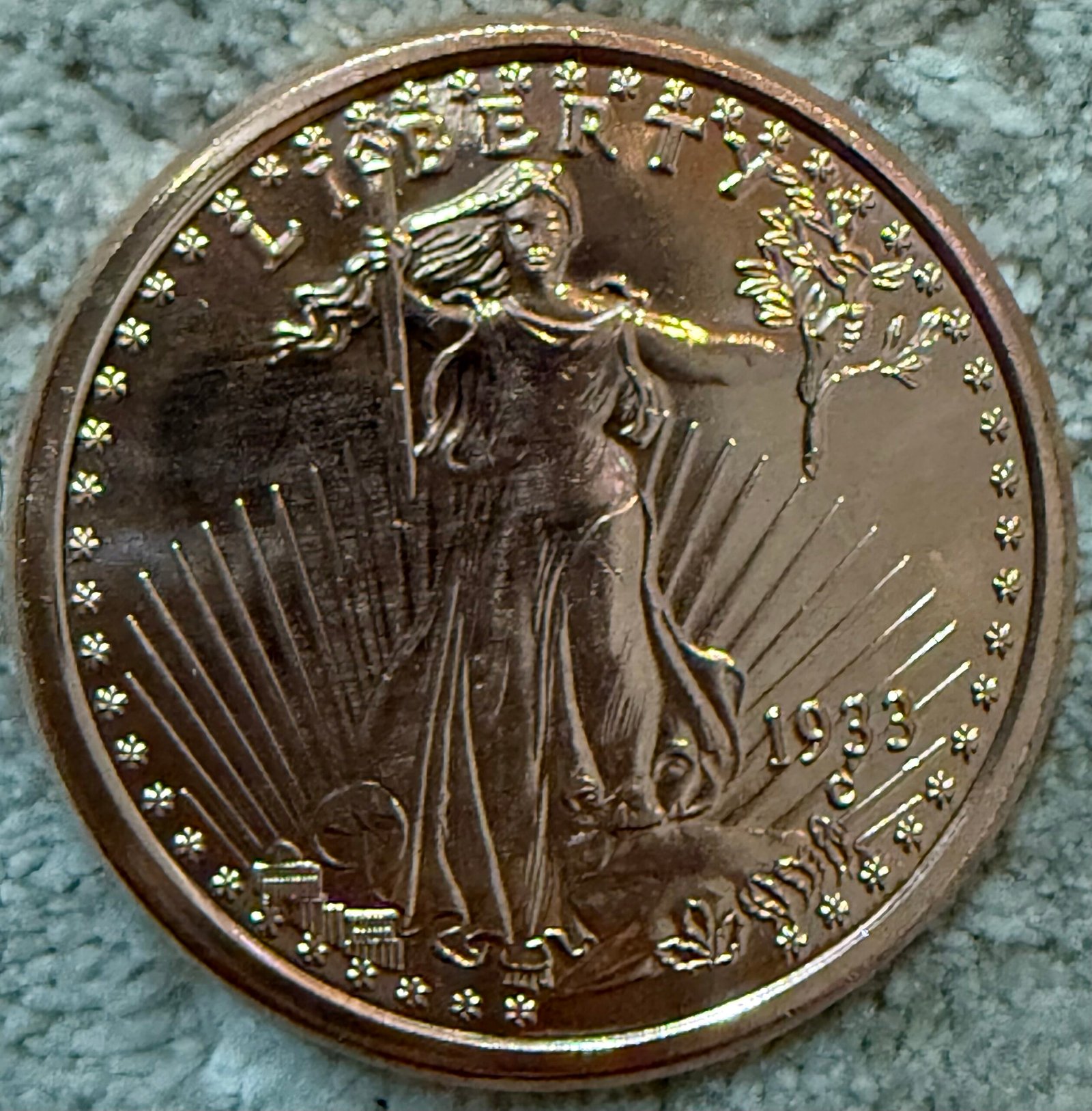 1 Oz Cobre .999 Águila Doble Saint-Gaudens USA 1 1 Oz Cobre .999 Águila Doble Saint-Gaudens USA