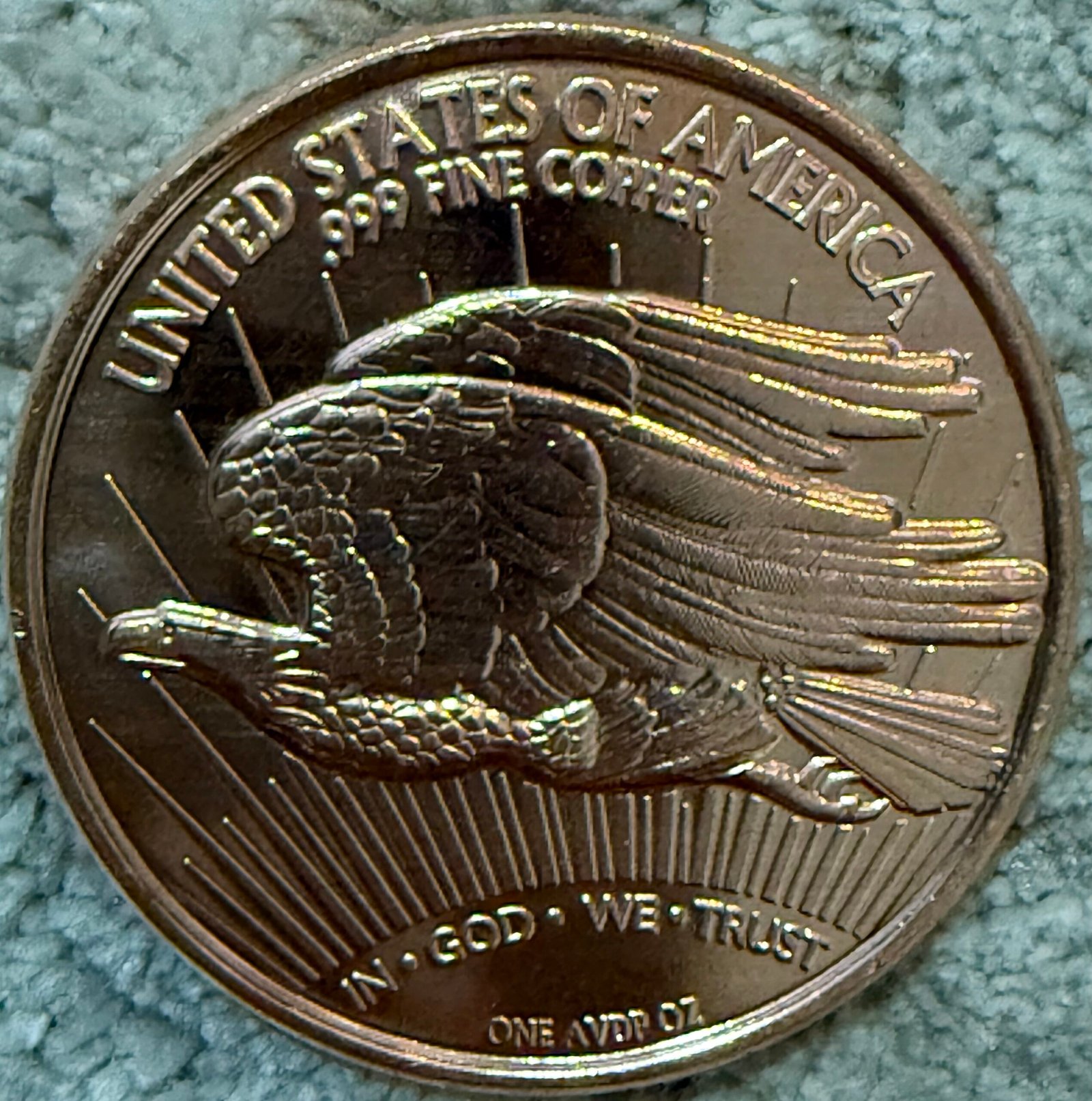 1 Oz Cobre .999 Águila Doble Saint-Gaudens USA 2 1 Oz Cobre .999 Águila Doble Saint-Gaudens USA - Image 2