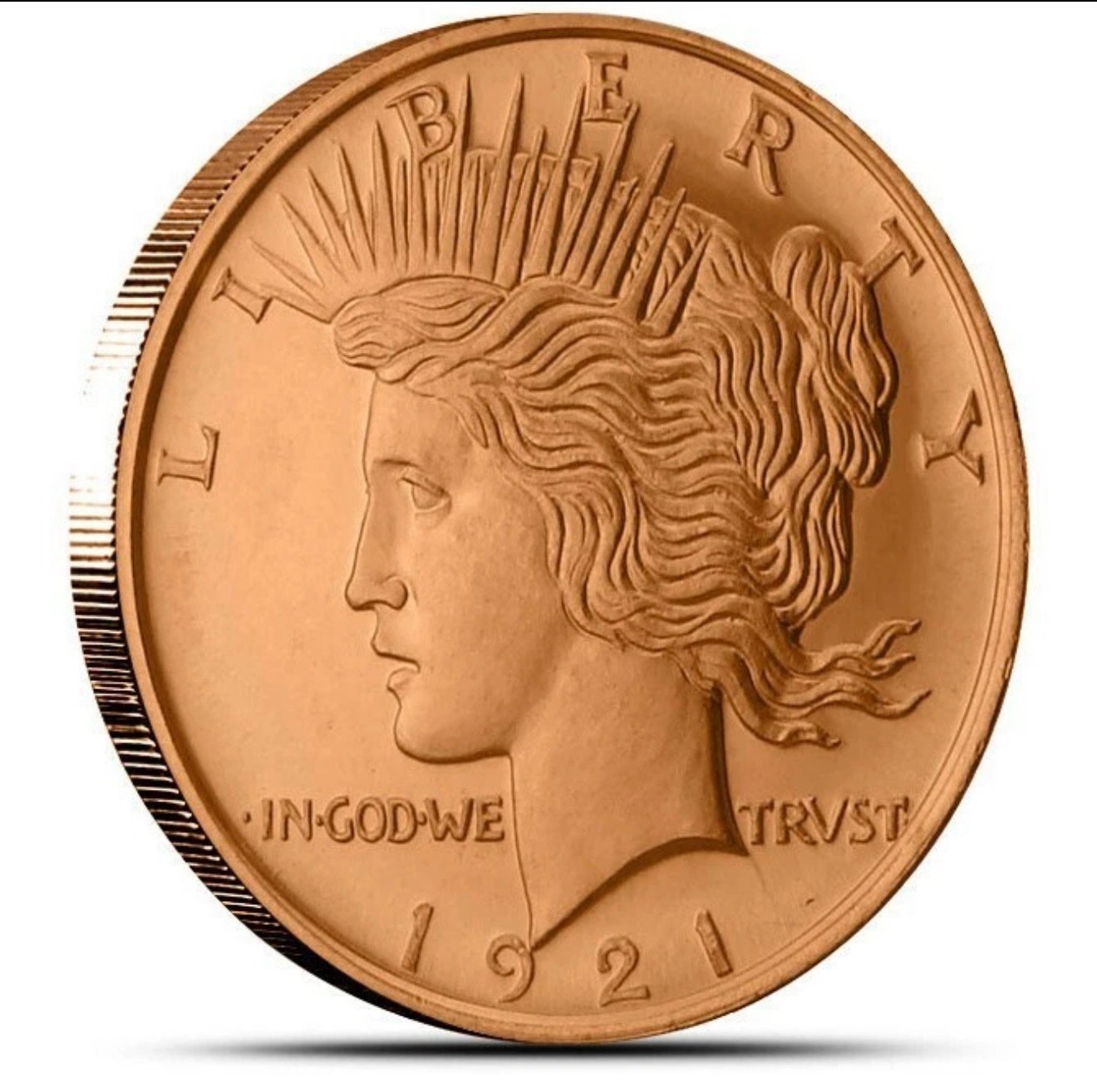 1 Oz Cobre .999 Dólar de La Paz 1921 1 1 Oz Cobre .999 Dólar de La Paz 1921