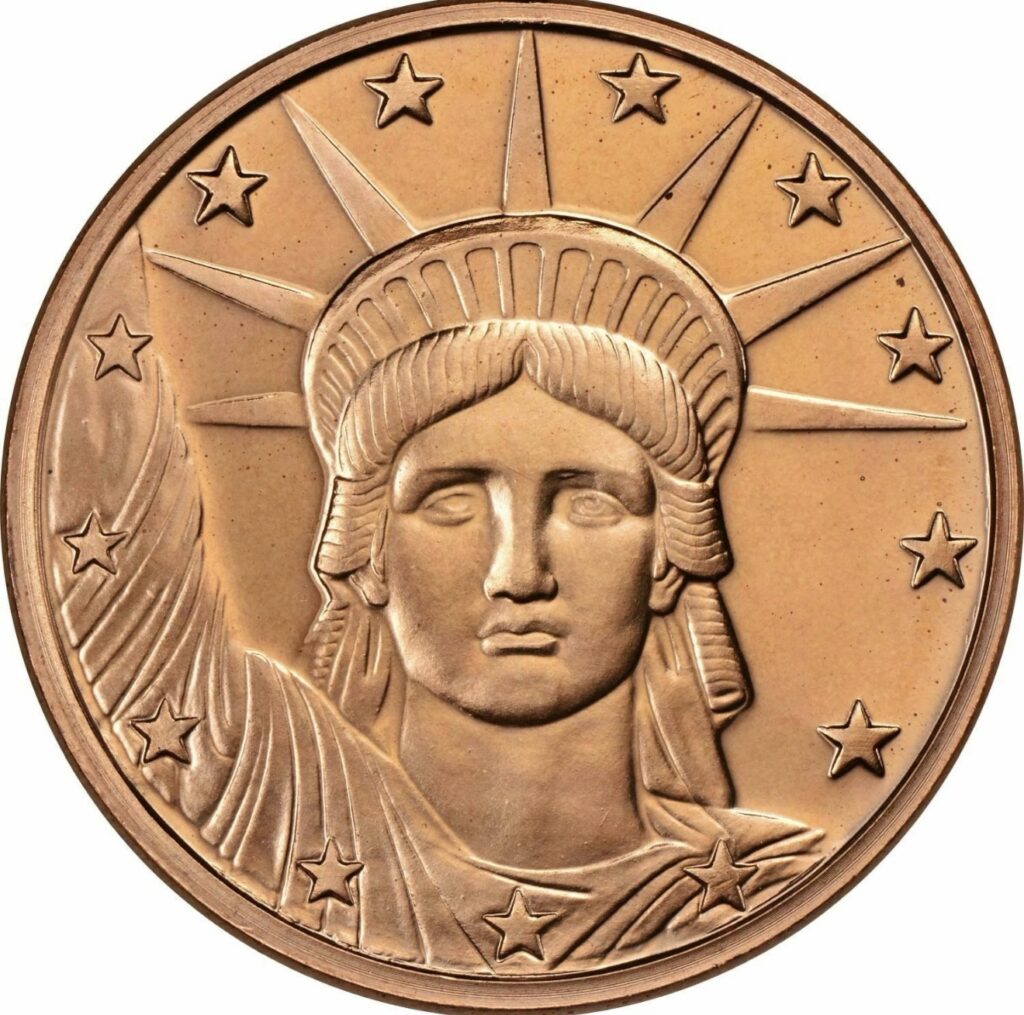 Inicio TodoPrecio.com 44 1 Oz Cobre .999 Estatua de la Libertad USA