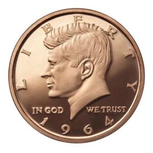 1 Oz Cobre 999 Tributo 50 Centavos Kennedy 1964 USA