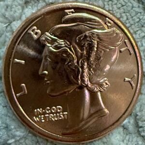 1 Oz Cobre 999 Mercury Dime