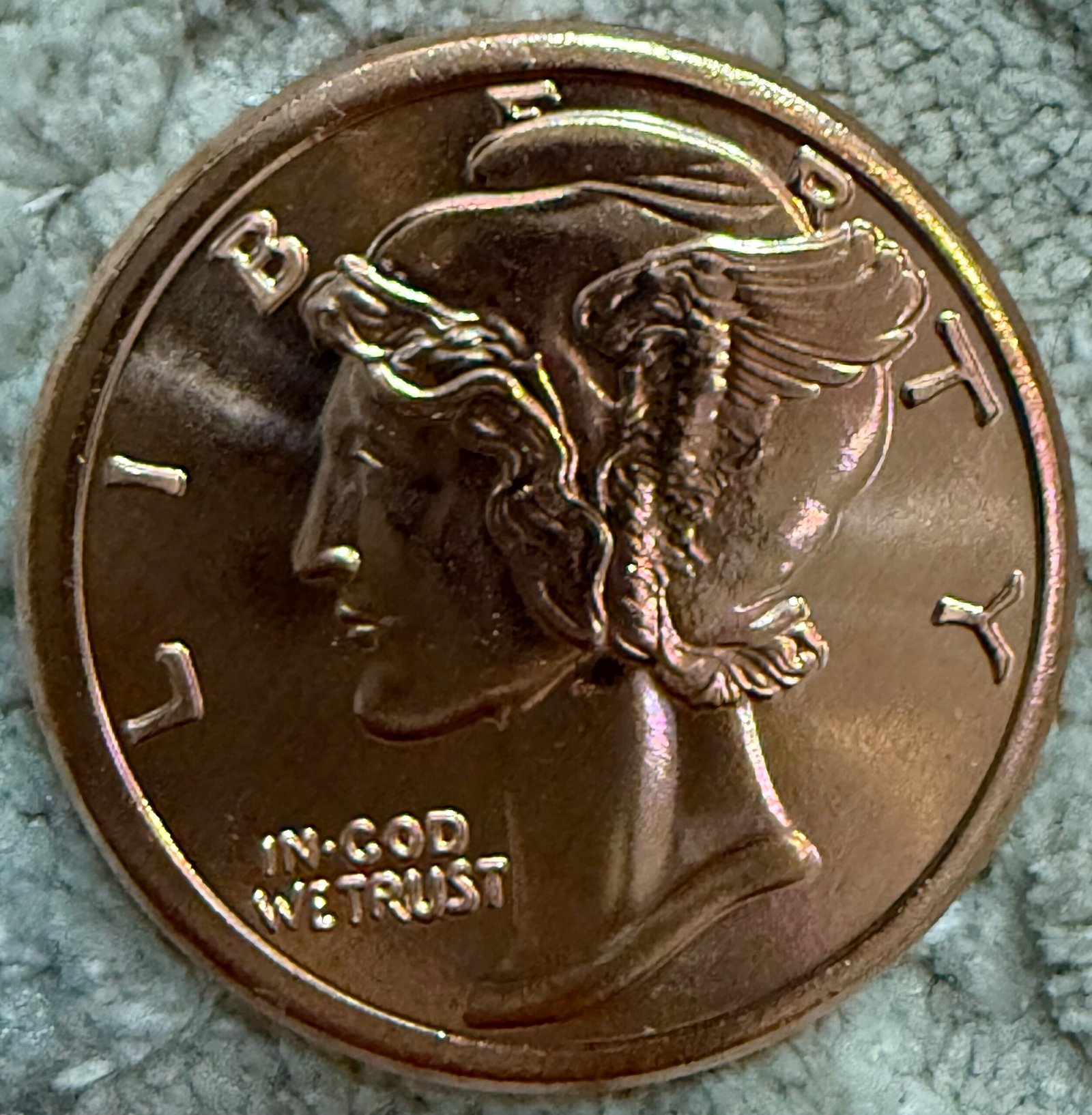 1 Oz Cobre 999 Mercury Dime 1 1 Oz Cobre 999 Mercury Dime