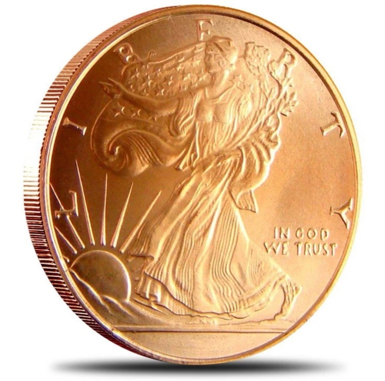 1 Oz Cobre 999 Walking Liberty 50 Centavos 1 1 Oz Cobre 999 Walking Liberty 50 Centavos