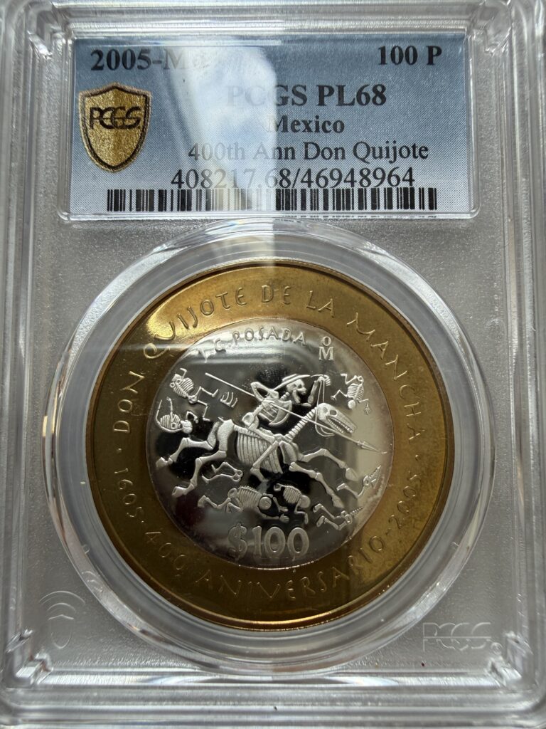 Inicio TodoPrecio.com 22 $100 Pesos Calavera Quijotesca Plata Proof PCGS PL68 | Sin Puntos