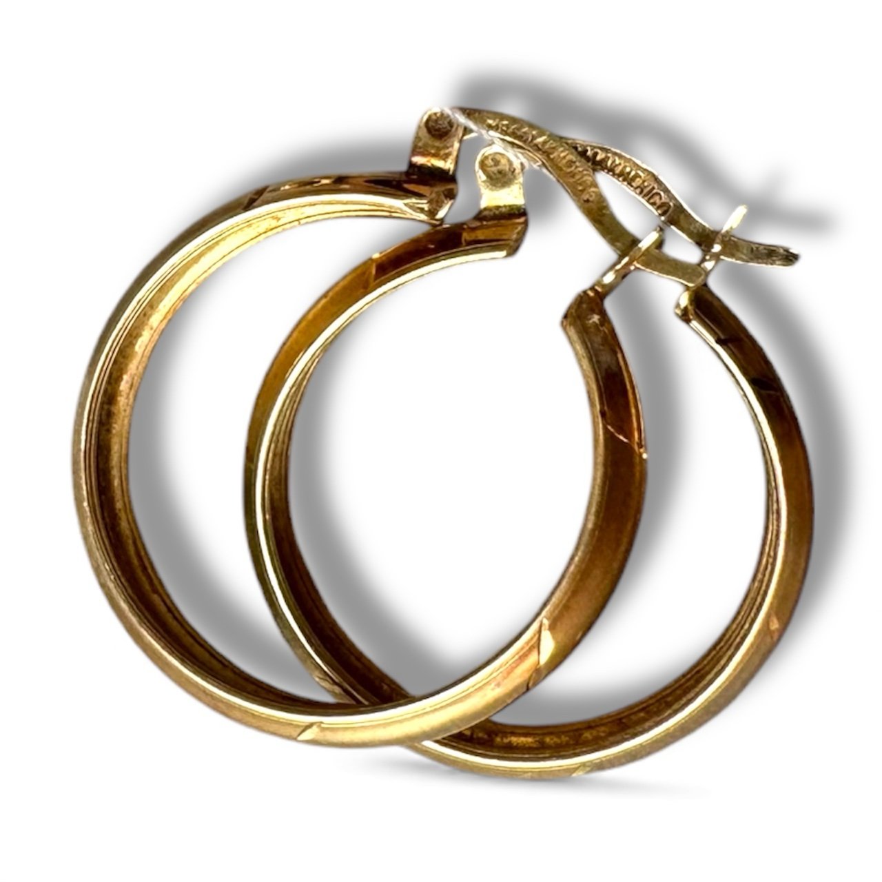 Arracadas de Oro 14K Amarillo 2.5cm x 2.5 cm 3 Arracadas de Oro 14K Amarillo 2.5cm x 2.5 cm - Image 3