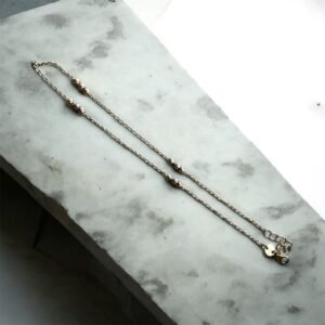 Tobillera de Oro 14K 3 Tonos Italy