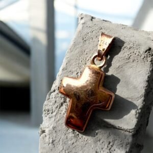 Dije de Oro 14K Cruz Hueco en 3D