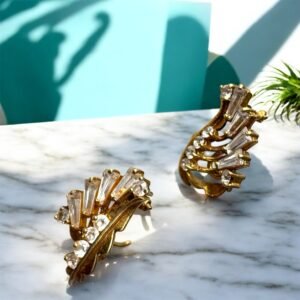 Aretes de Oro 14k con Corte Tipo Baguette – 4.9 g