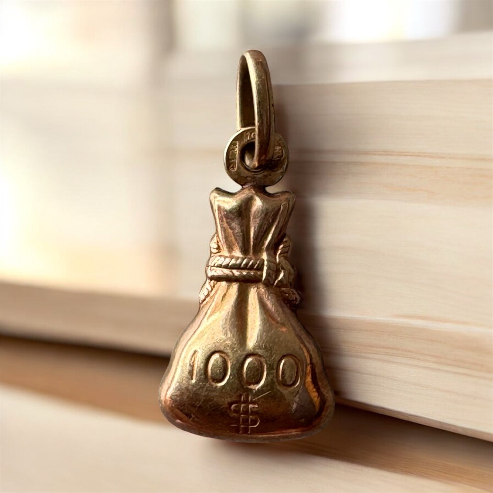 Dije de Bolsa de Saco de $1000 Dólares | Oro 10K 1 Dije de Bolsa de Saco de $1000 Dólares | Oro 10K