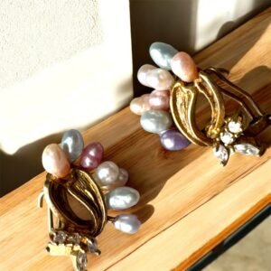 Aretes Perlas Zirconias | Oro 14k