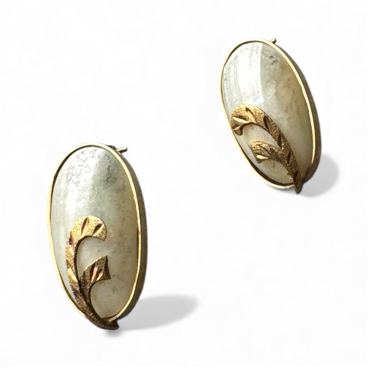 Aretes Ovalados Aperlado | Oro 14k 3 Aretes Ovalados Aperlado | Oro 14k - Image 3