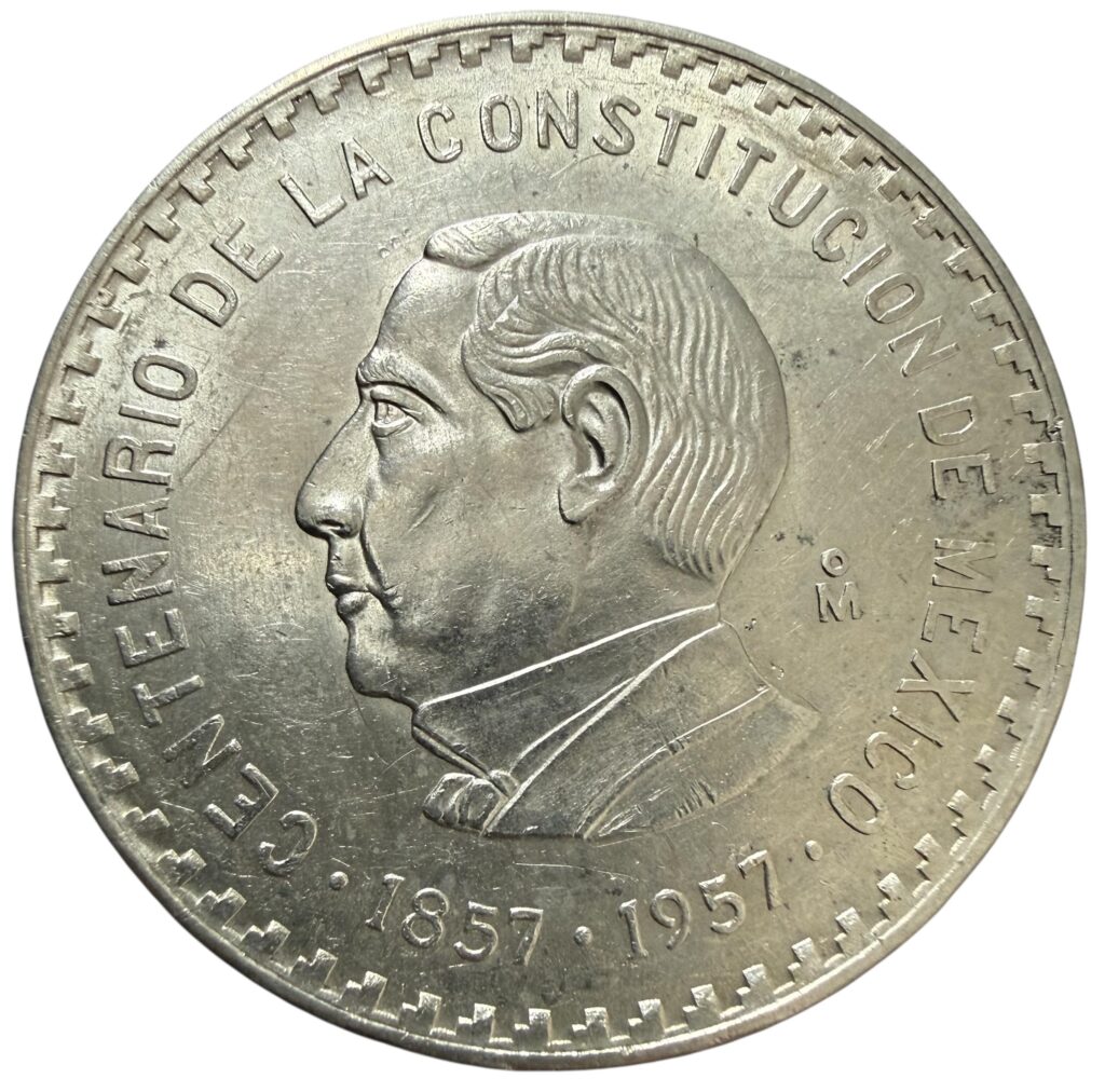 Inicio TodoPrecio.com 9 10 Pesos Benito Juárez 1857 - 1957 Plata 0.900 | Centenario de la Constitución