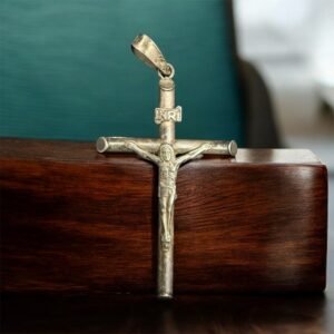 Dije Cruz Cristo Santo Plata .925 7cm x 4cm