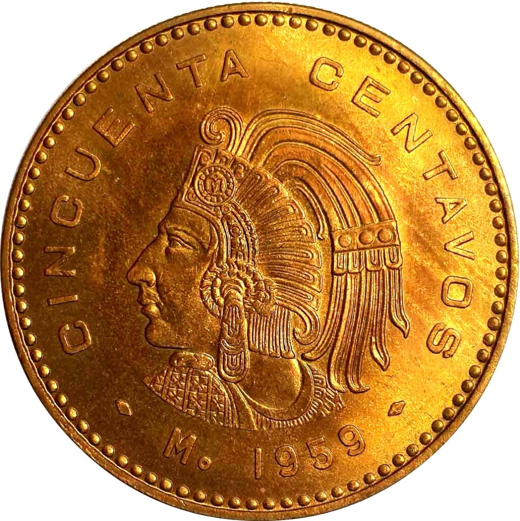 Inicio TodoPrecio.com 7 50 Centavos Cuauhtémoc 1956 | Cobre