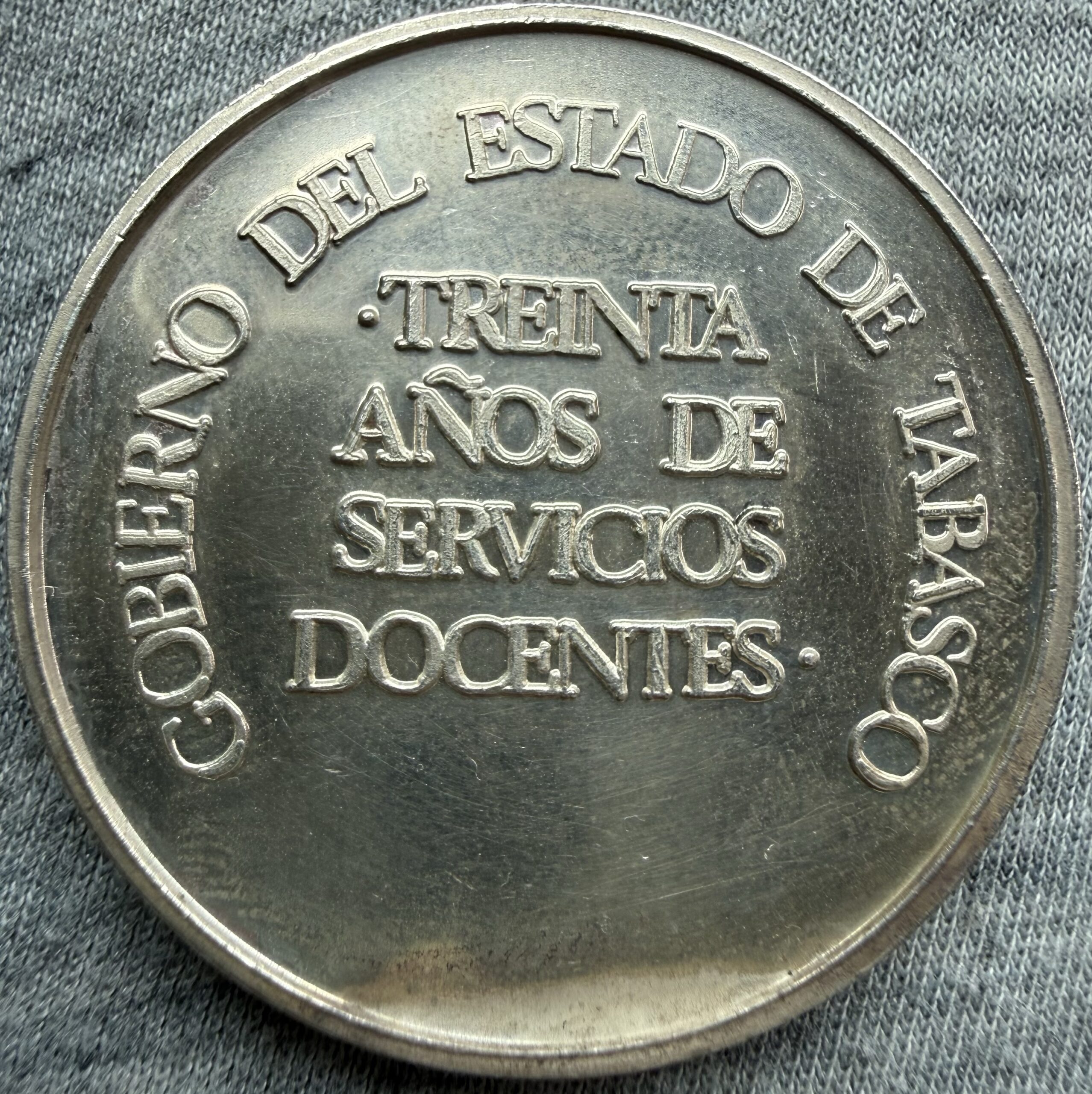 Medalla Maestro Rafael Ramírez Al Mérito | Gobierno del Estado de Tabasco | Plata .999 4 img 7248