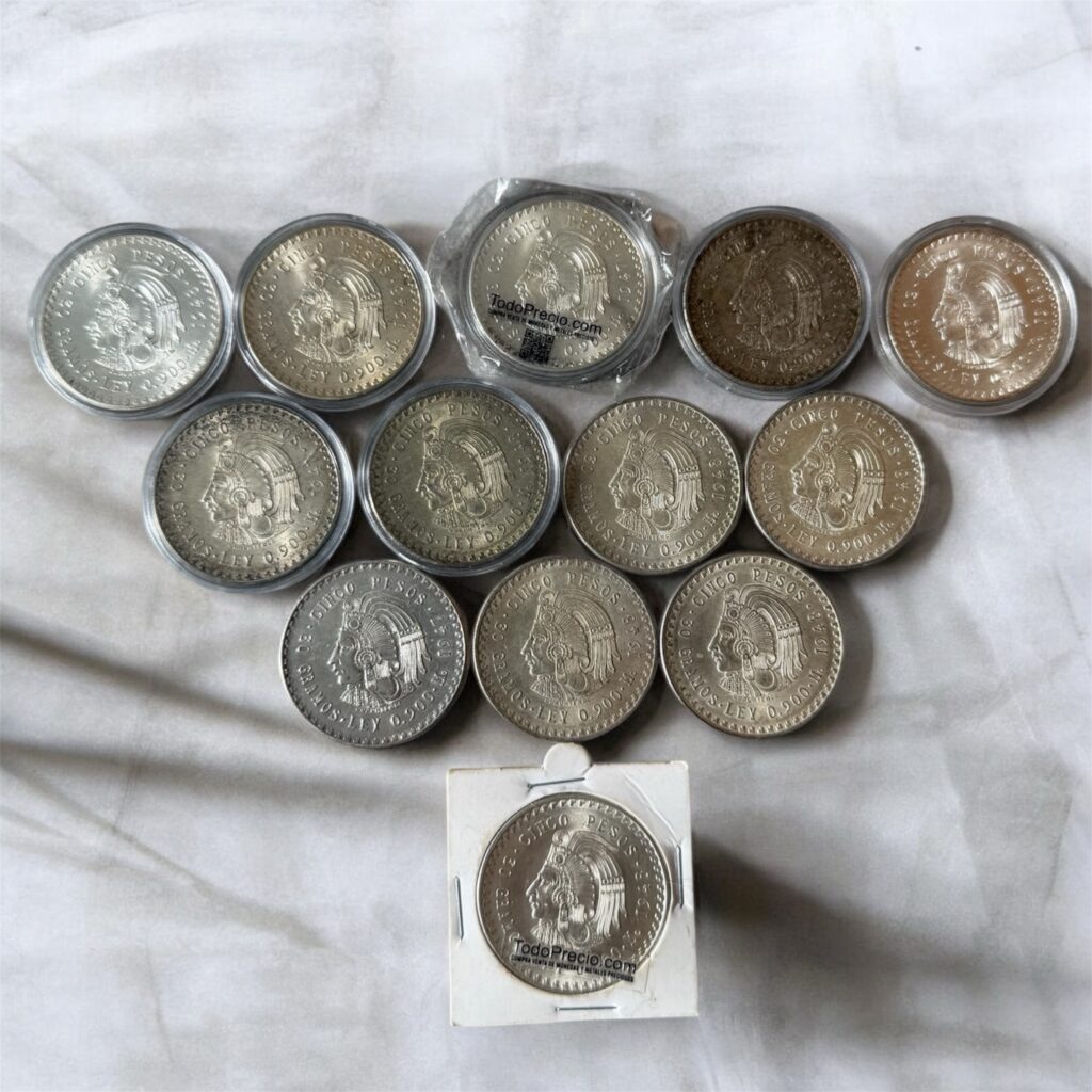 Inicio TodoPrecio.com 46 13 Monedas $5 Pesos Cuauhtémoc 1947-1948 Plata .900