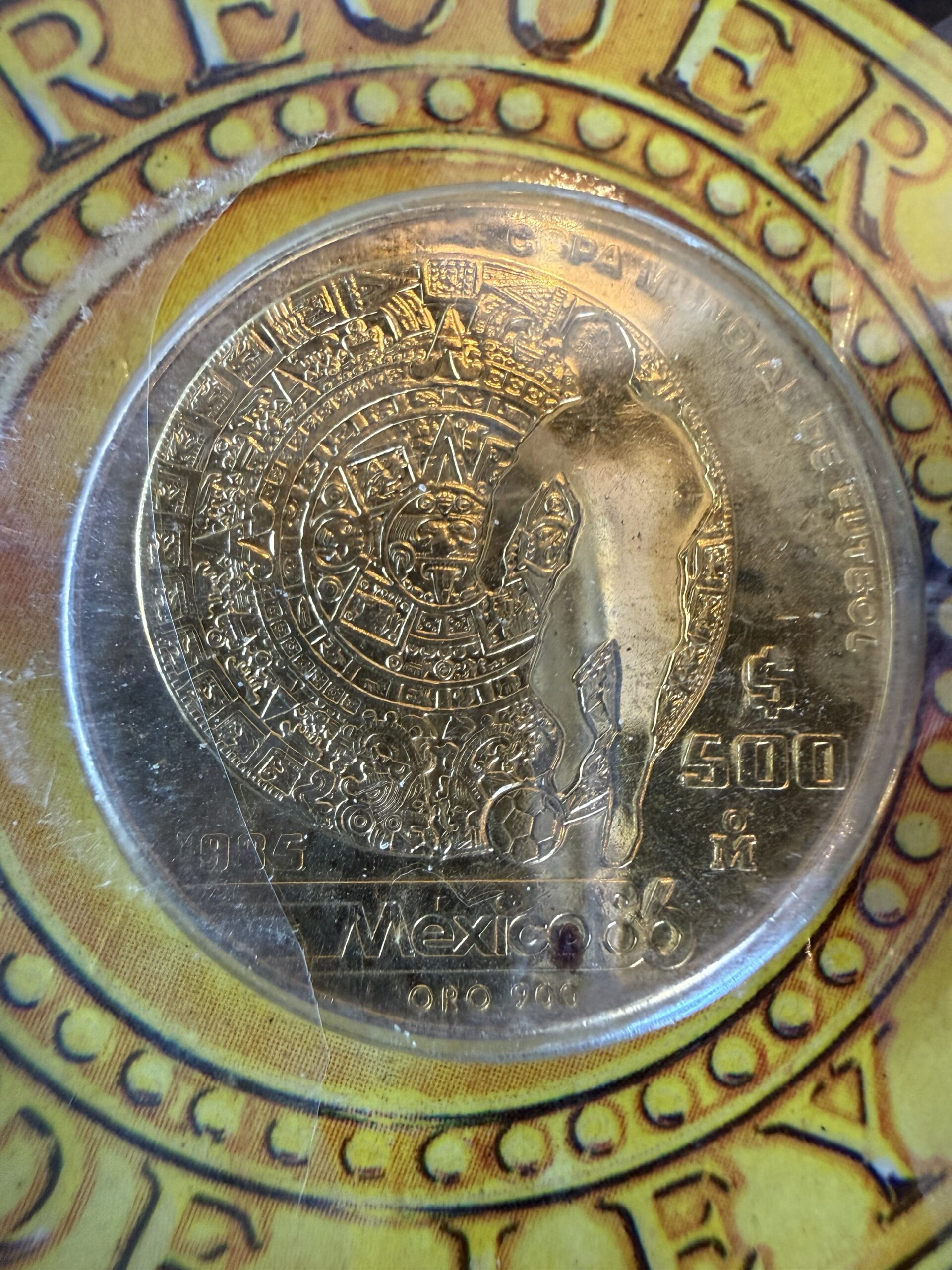 Set $500 Pesos Oro Ley .900 Mo. Calendario Azteca | Tesoros del Mundial 2 img 8137