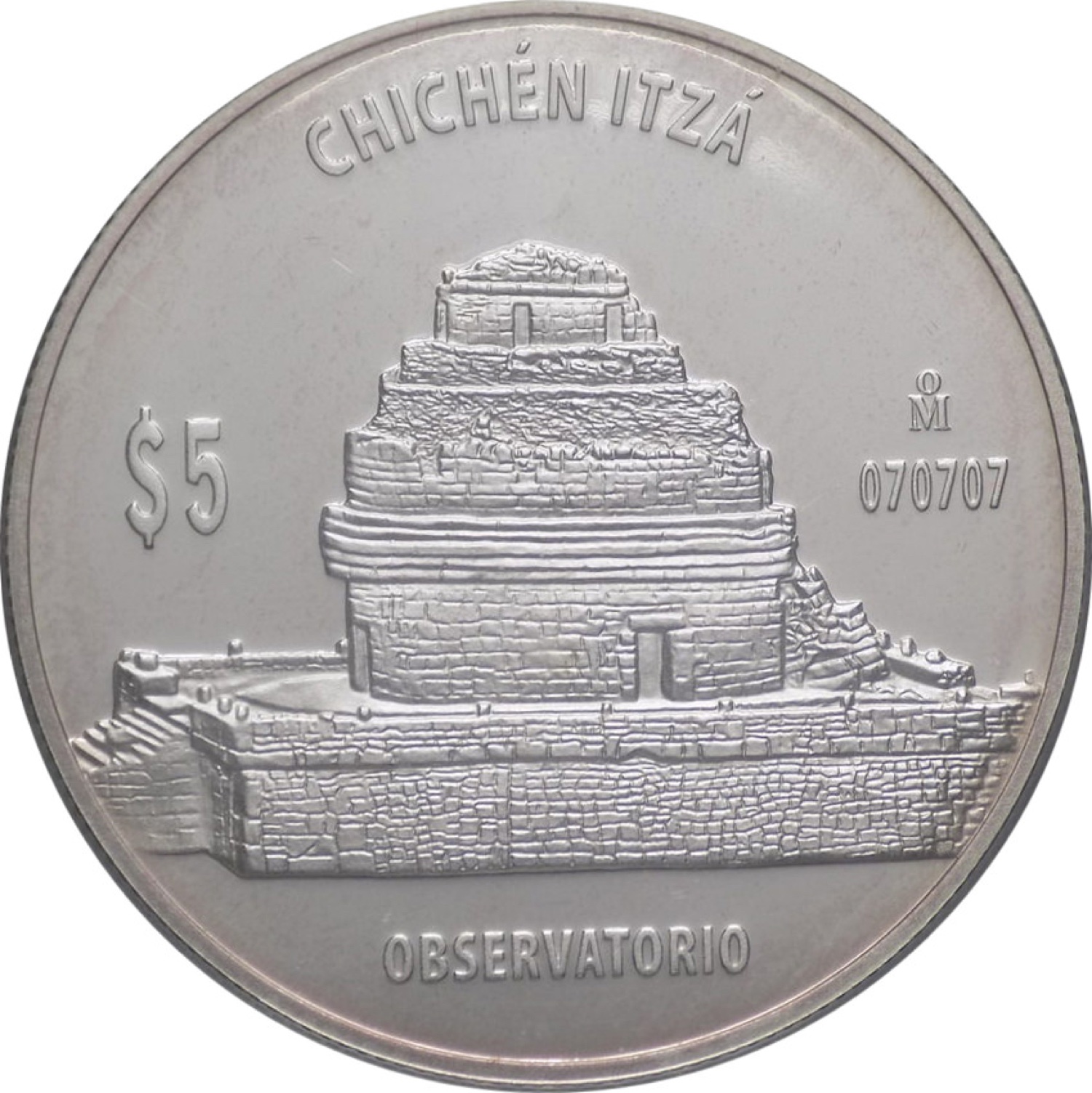 5 Pesos 1 Oz Plata .999 Proof Observatorio Chichén Itzá Mo 1 img 8959