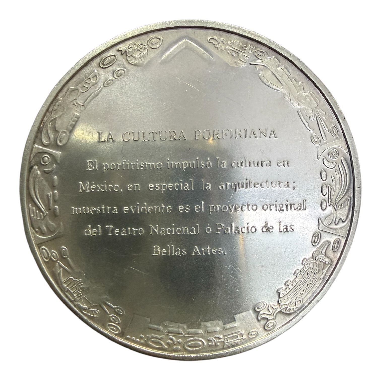 Medalla Plata .925 Cultura Porfiriana 1971 Serie Limitada | Bellas Artes 2 photoroom 20260409 065709