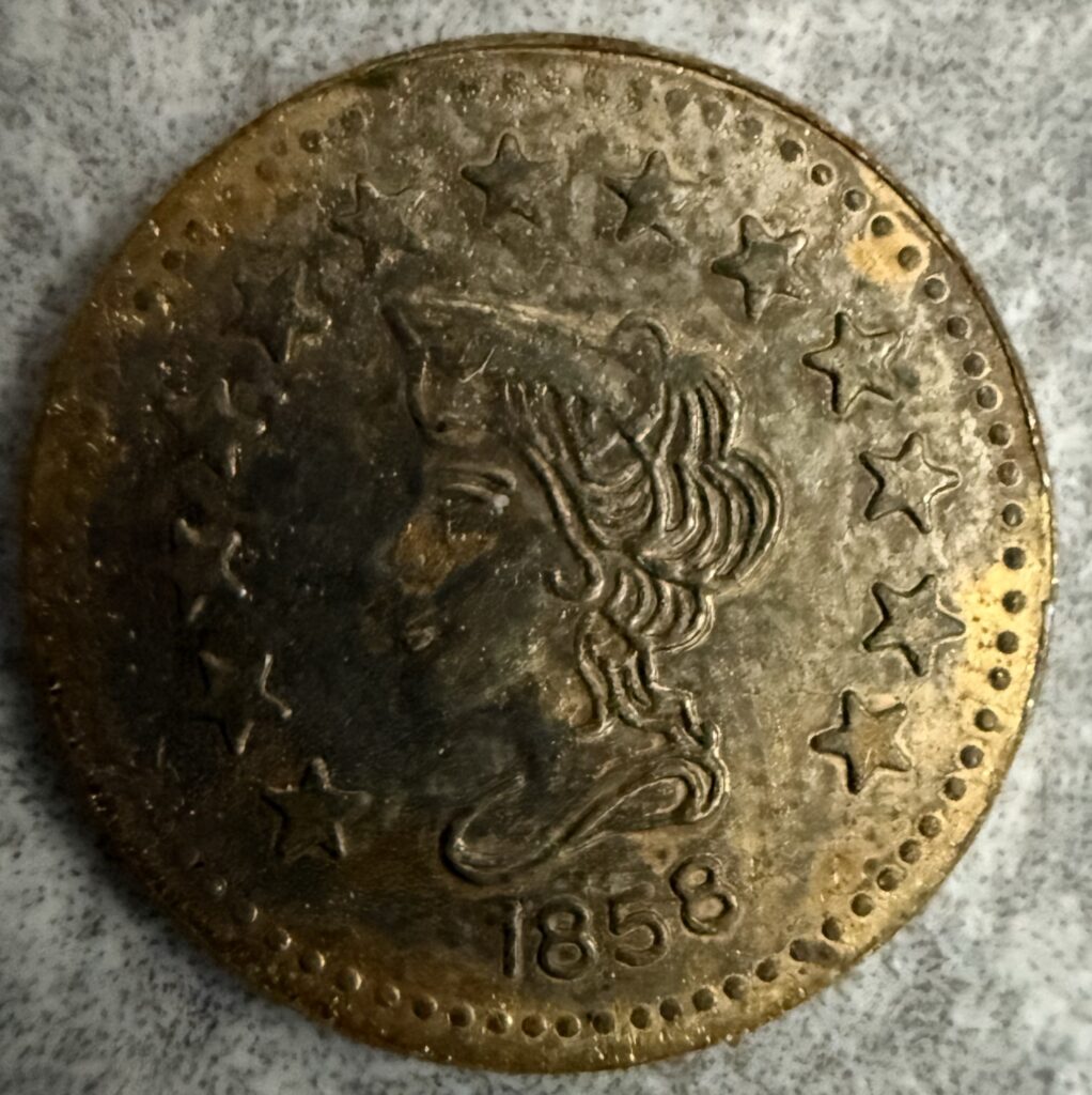 Token California Gold 1858 Liberty Head