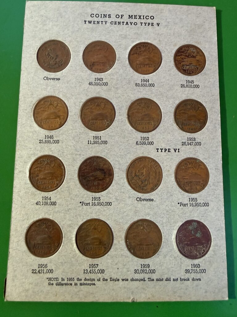 Colección 20 Centavos Teotihuacán 1943-1960