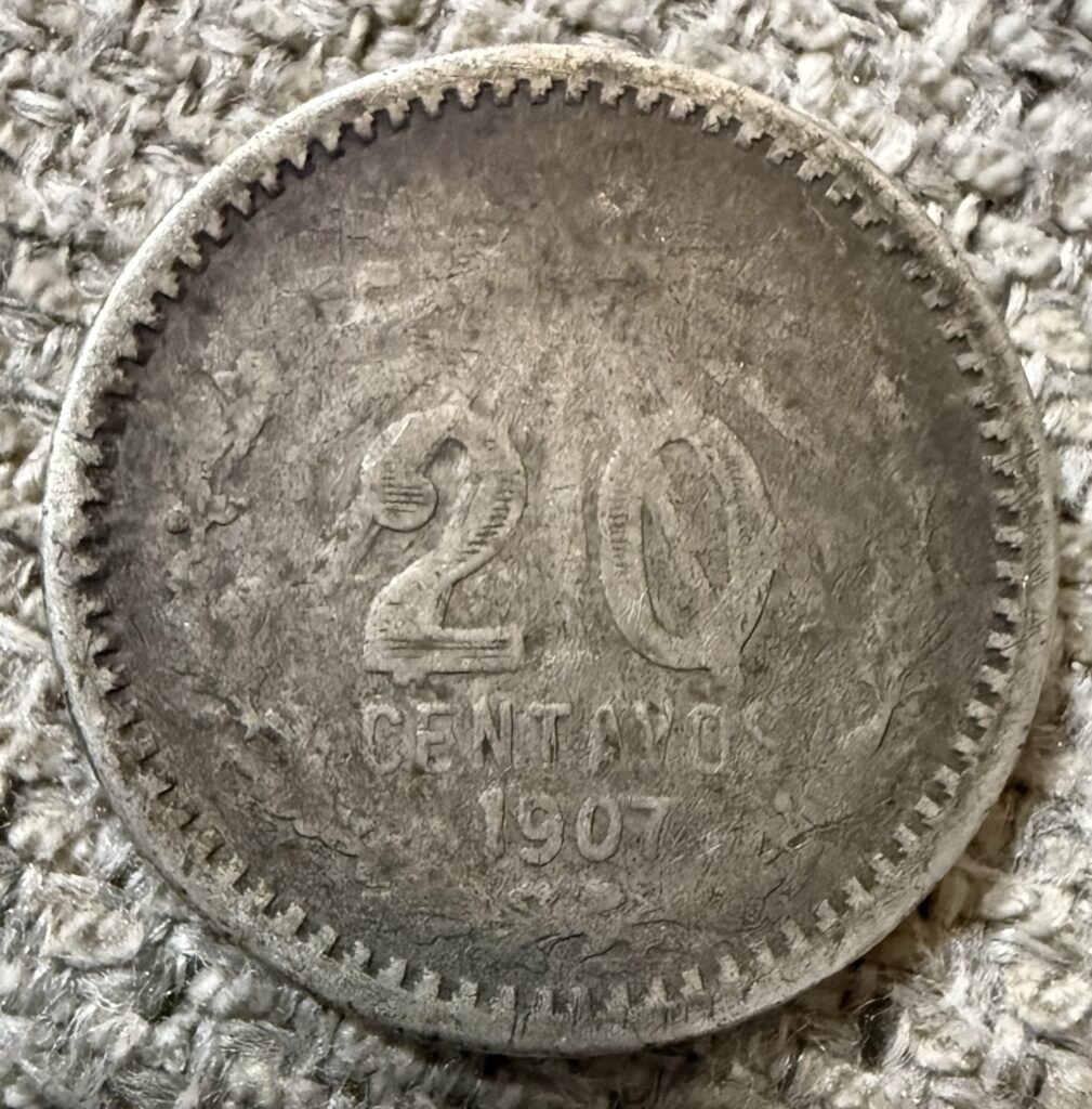 Inicio TodoPrecio.com 60 20 Centavos Resplandor 1907 Plata .800 Cospel Grande Mo. Variendad 7 Curvo