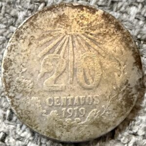 20 Centavos Resplandor 1919 Plata .800