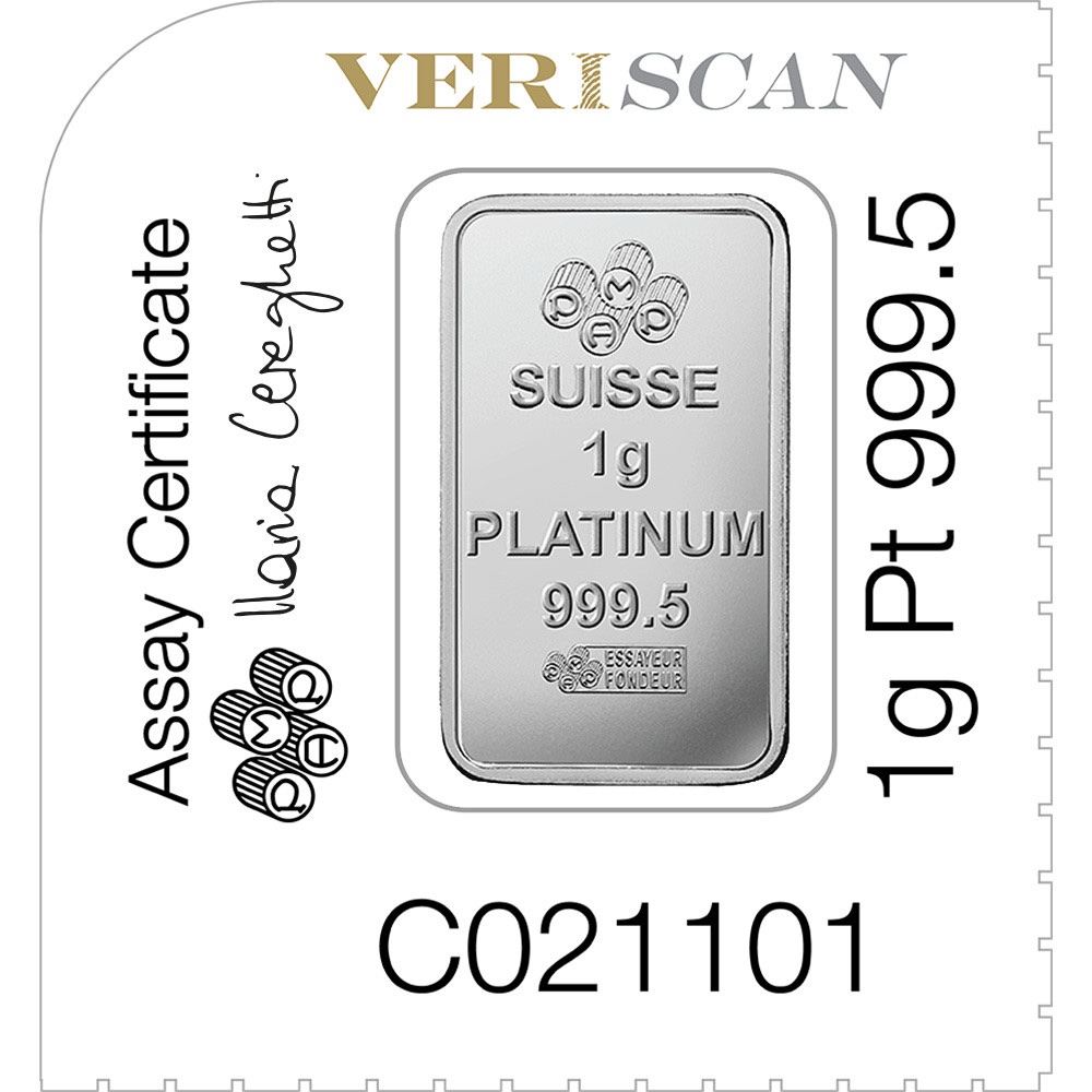 Lingote Platino PAMP 1 Gr .999 Lady Fortuna Suiza Certificado 4 Lingote Platino PAMP 1 Gr .999 Lady Fortuna Suiza Certificado - Image 4