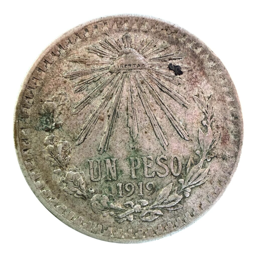 1 Peso Resplandor 1919 Plata 0.800 Año Clave