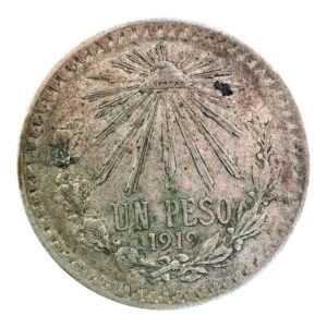 1 Peso Resplandor 1919 Plata 0.800 Año Clave
