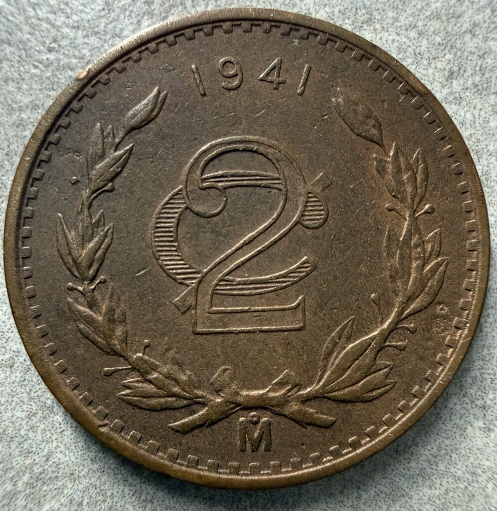Inicio TodoPrecio.com 30 2 Centavos Monograma 1941 Mo. Moneda de Cobre de México