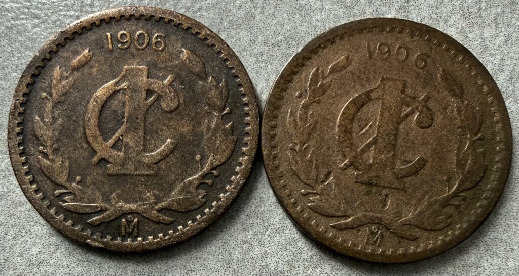 Inicio TodoPrecio.com 25 1 Centavo 1906 Monograma Fecha Corta y Larga 2 Monedas