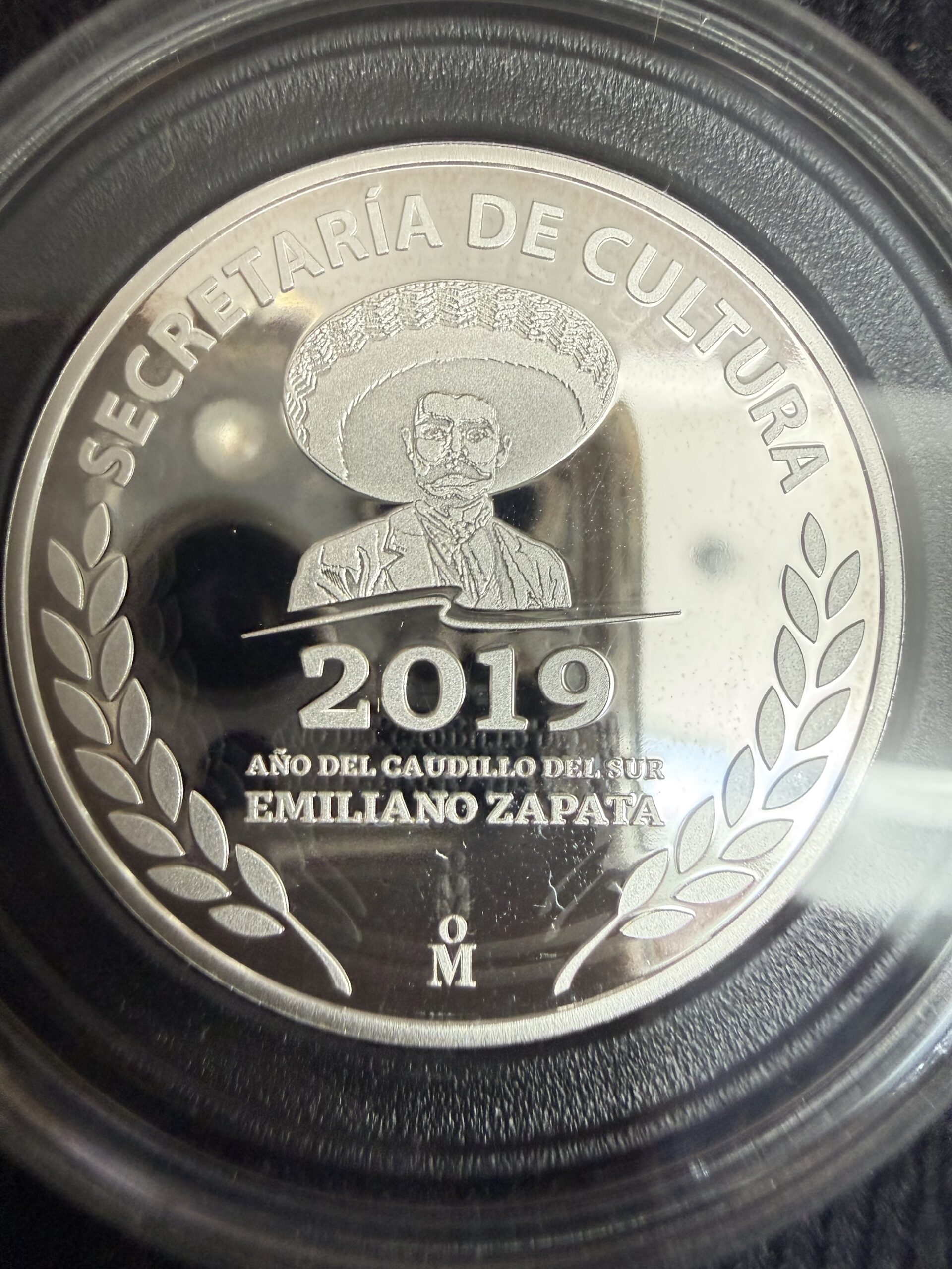 Medalla Plata Proof Mo. Año del Caudillo del Sur 2019 Emiliano Zapata Cultura 4 Medalla Plata Proof Mo. Año del Caudillo del Sur 2019 Emiliano Zapata Cultura - Image 4