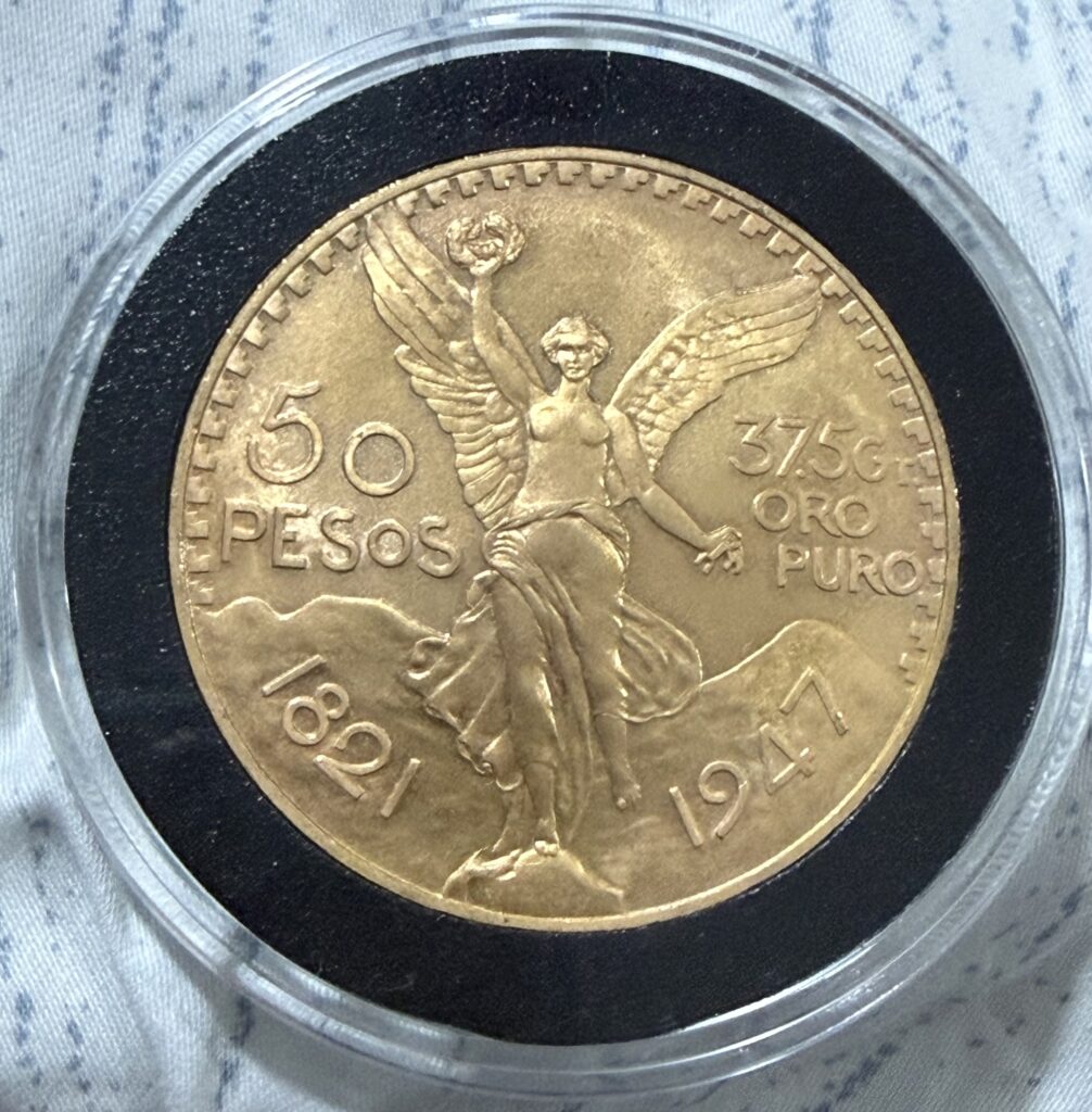 Cápsula con Aro Premium 37mm para $50 Pesos Centenario de Oro