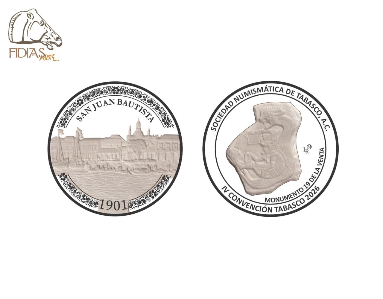 Medalla Conmemorativa 4ta Convención Numismatica de Tabasco Edición Limitada Plata .999 y Cobre .999 Año 2026 7 Medalla Conmemorativa 4ta Convención Numismatica de Tabasco Edición Limitada Plata .999 y Cobre .999 Año 2026 - Image 7