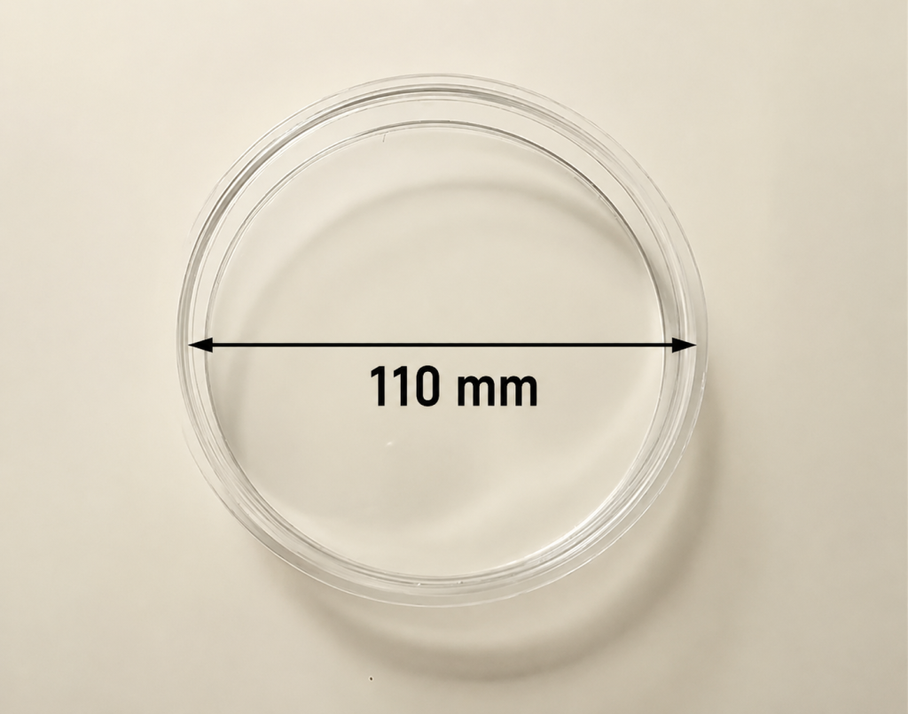 Cápsula Protectora para Monedas y Medallas de 110 mm Grande Transparente
