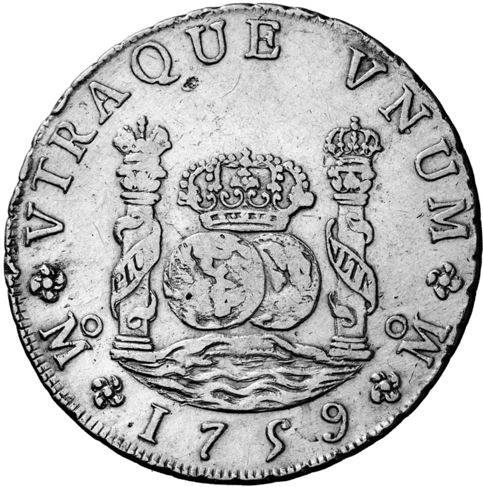 Ocho_reales_de_plata_1759_(reverso) Ocho reales de plata 1759 reverso