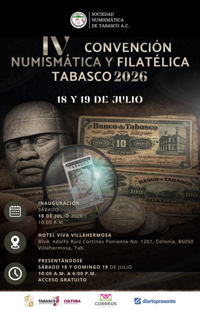 Falta Poco para la IV Convención Numismática Tabasco 2026 2 d8820a09 94a2 4805 bd9d e59017ba45b1