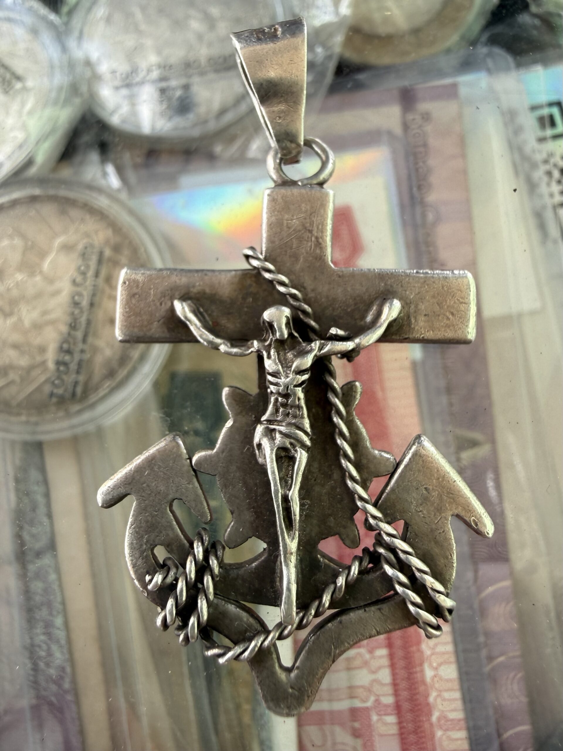 Dije Plata .925 Cruz Cristo Marina 1 Dije Plata .925 Cruz Cristo Marina