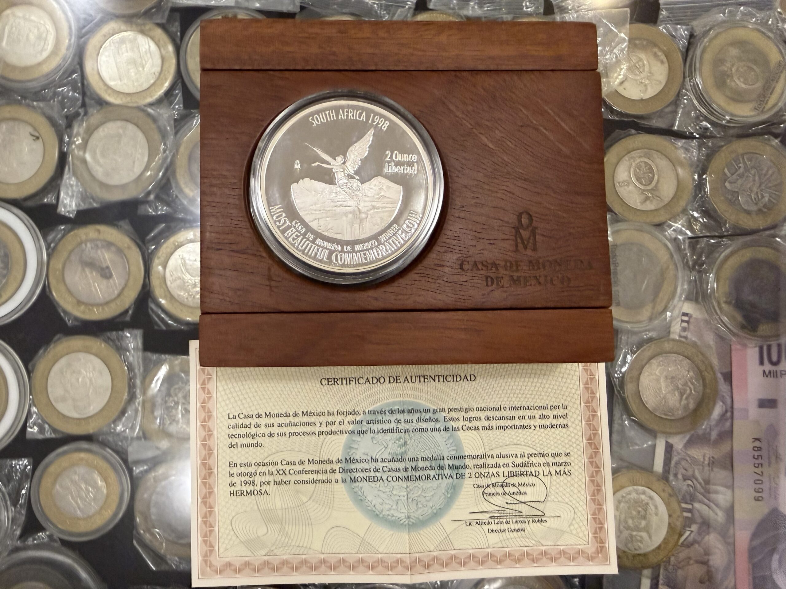 2 Onzas Plata Libertad 1998 South Africa Premio Mundial Mo. 2 2 Onzas Plata Libertad 1998 South Africa Premio Mundial Mo. - Image 2