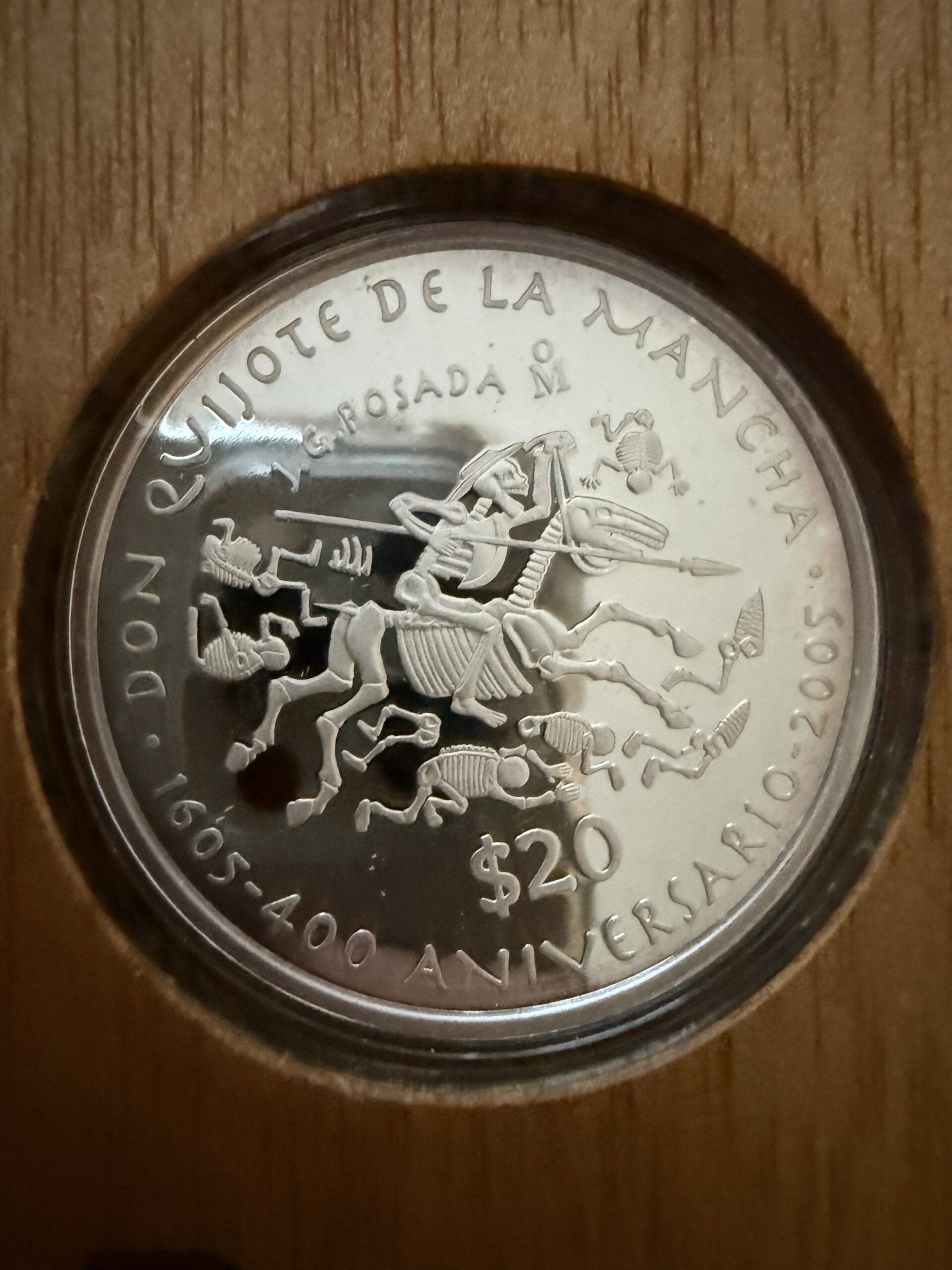 20 Pesos 2007 2 Oz Plata Pura Don Quijote 400 Aniversario Mo. 1 20 Pesos 2007 2 Oz Plata Pura Don Quijote 400 Aniversario Mo.