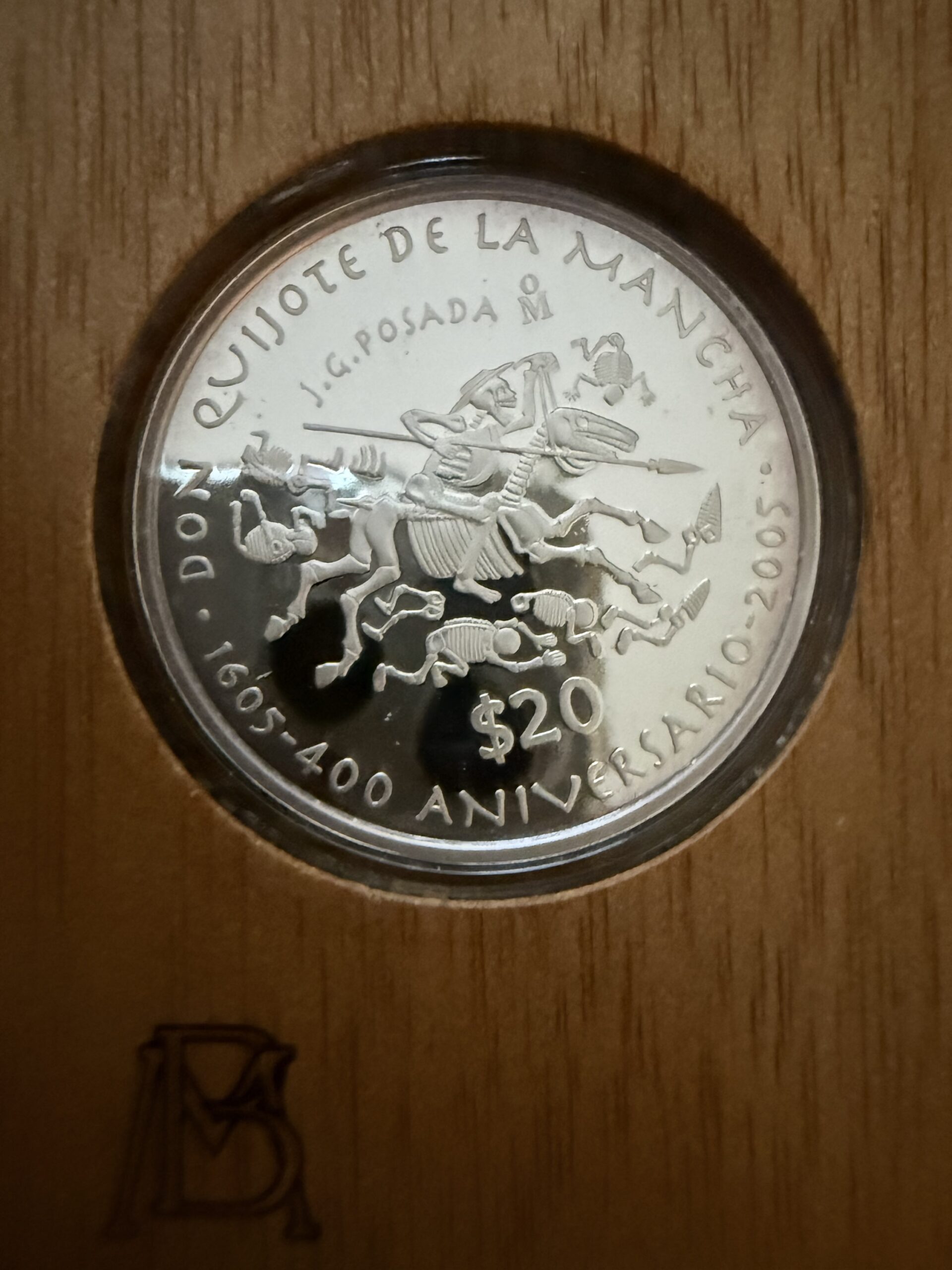 20 Pesos 2007 2 Oz Plata Pura Don Quijote 400 Aniversario Mo. 10 20 Pesos 2007 2 Oz Plata Pura Don Quijote 400 Aniversario Mo. - Image 10
