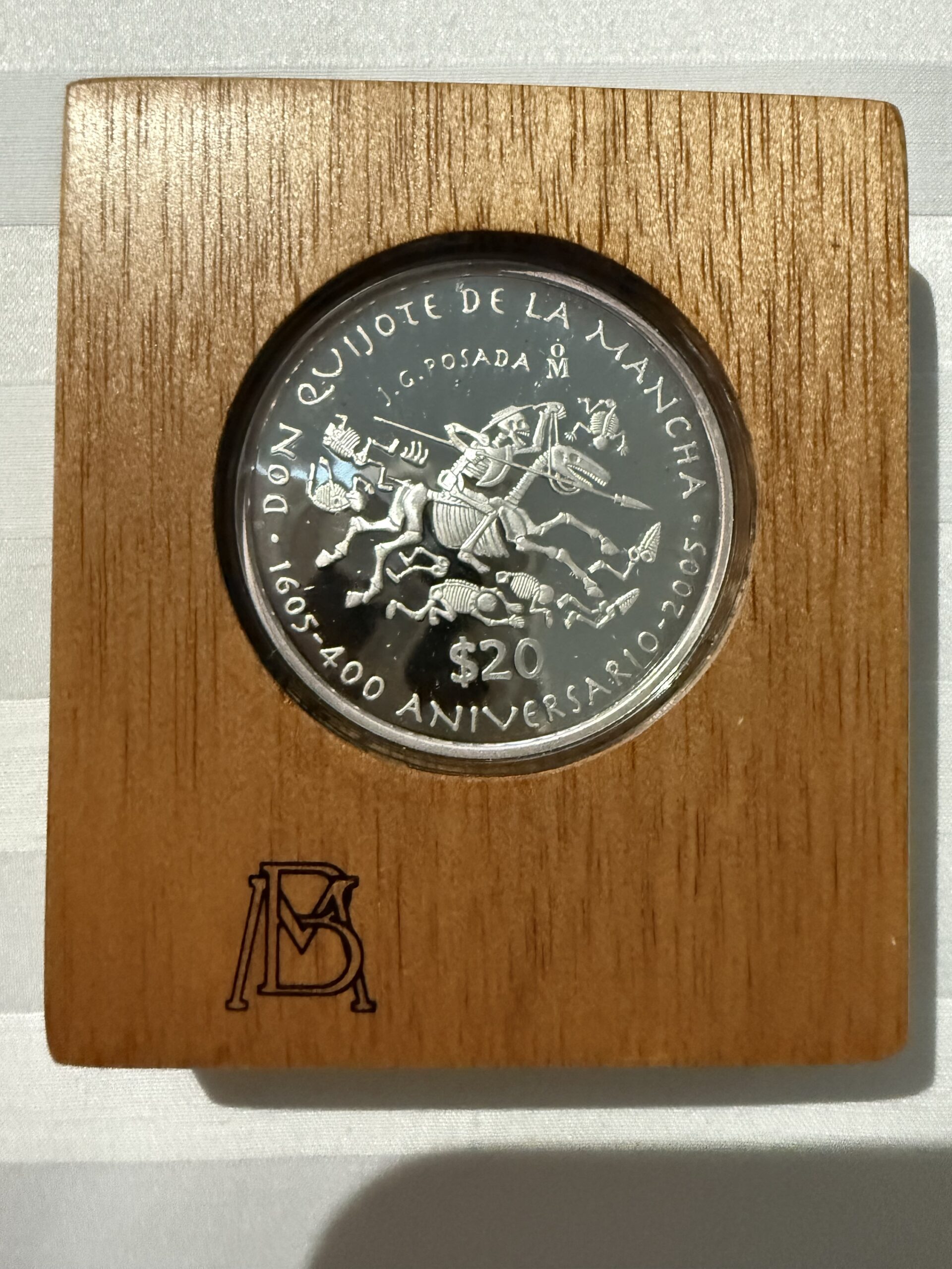 20 Pesos 2007 2 Oz Plata Pura Don Quijote 400 Aniversario Mo. 9 20 Pesos 2007 2 Oz Plata Pura Don Quijote 400 Aniversario Mo. - Image 9